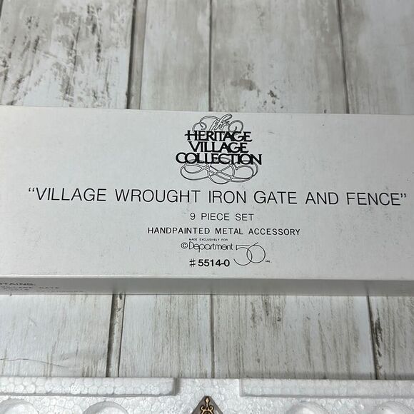 Department 56 Village Wrought Iron Gate and Fence #5540-0 - Picture 3 of 3